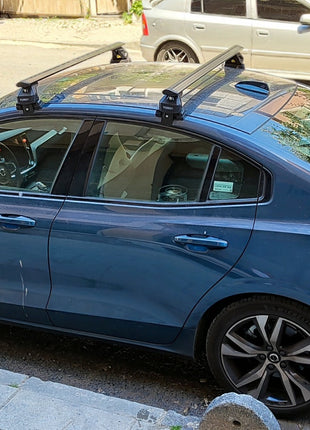 Volvo S60 Sedan 2019-2025 Oluksuz Üst Tavan Portbagaj Taşıyıcı Ara Atkısı Toros Serisi Pro 4 Gri