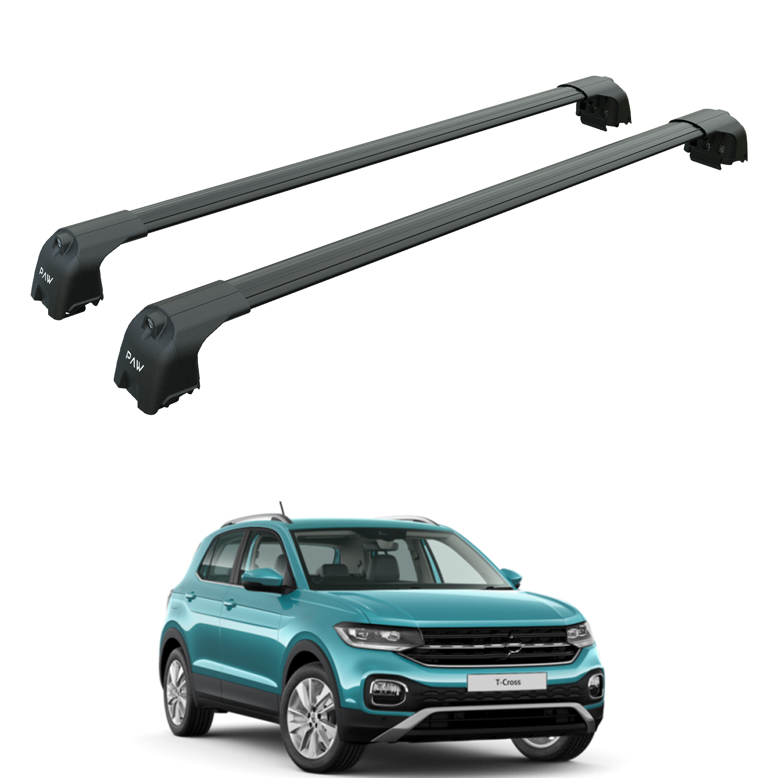 Volkswagen T-Cross 2018-2025 Portbagaj Taşıyıcı Ara Atkisi - Ara Çubuk Paw Pro 2 Siyah