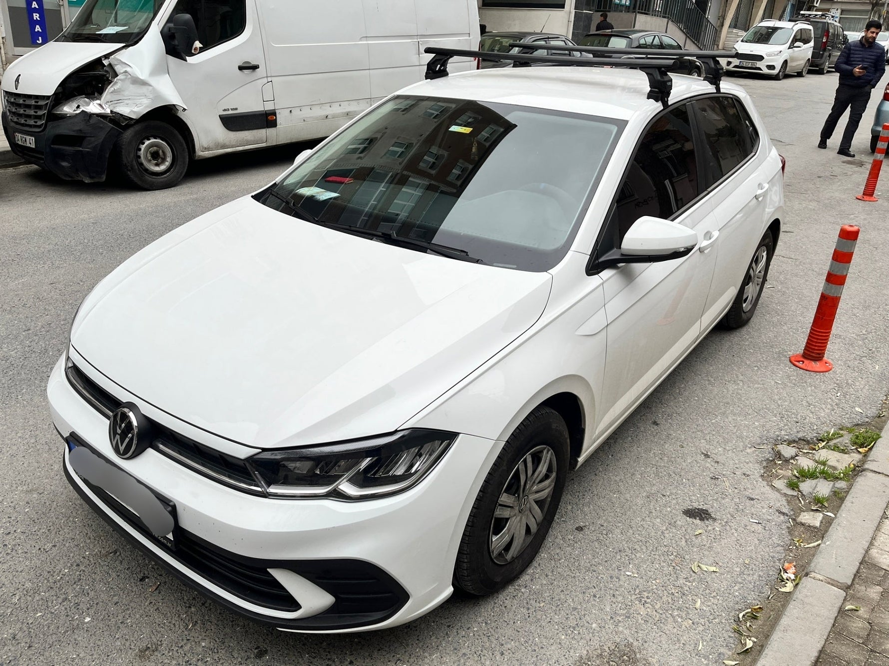 Volkswagen Polo 5D 2014-2018 Oluksuz Üst Tavan Portbagaj Taşıyıcı Ara Atkısı Toros Serisi Pro 4 Gri