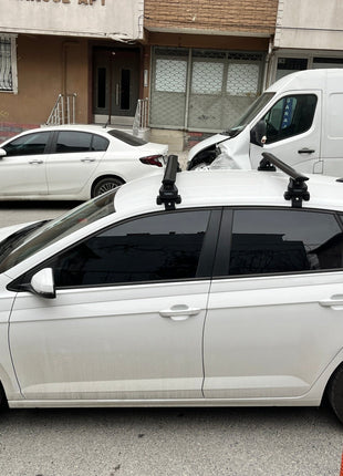 Volkswagen Polo 5D 2014-2018 Oluksuz Üst Tavan Portbagaj Taşıyıcı Ara Atkısı Toros Serisi Pro 4 Gri